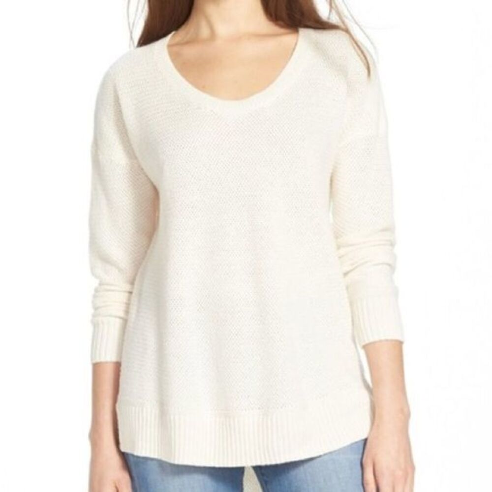 Madewell Cream Ariel high‎ low sweater sz xs